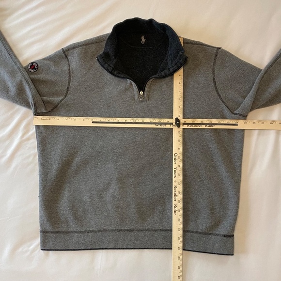 Ralph Lauren Polo Reversible‎ Quarter Zip Sweater Gray - Picture 3 of 12